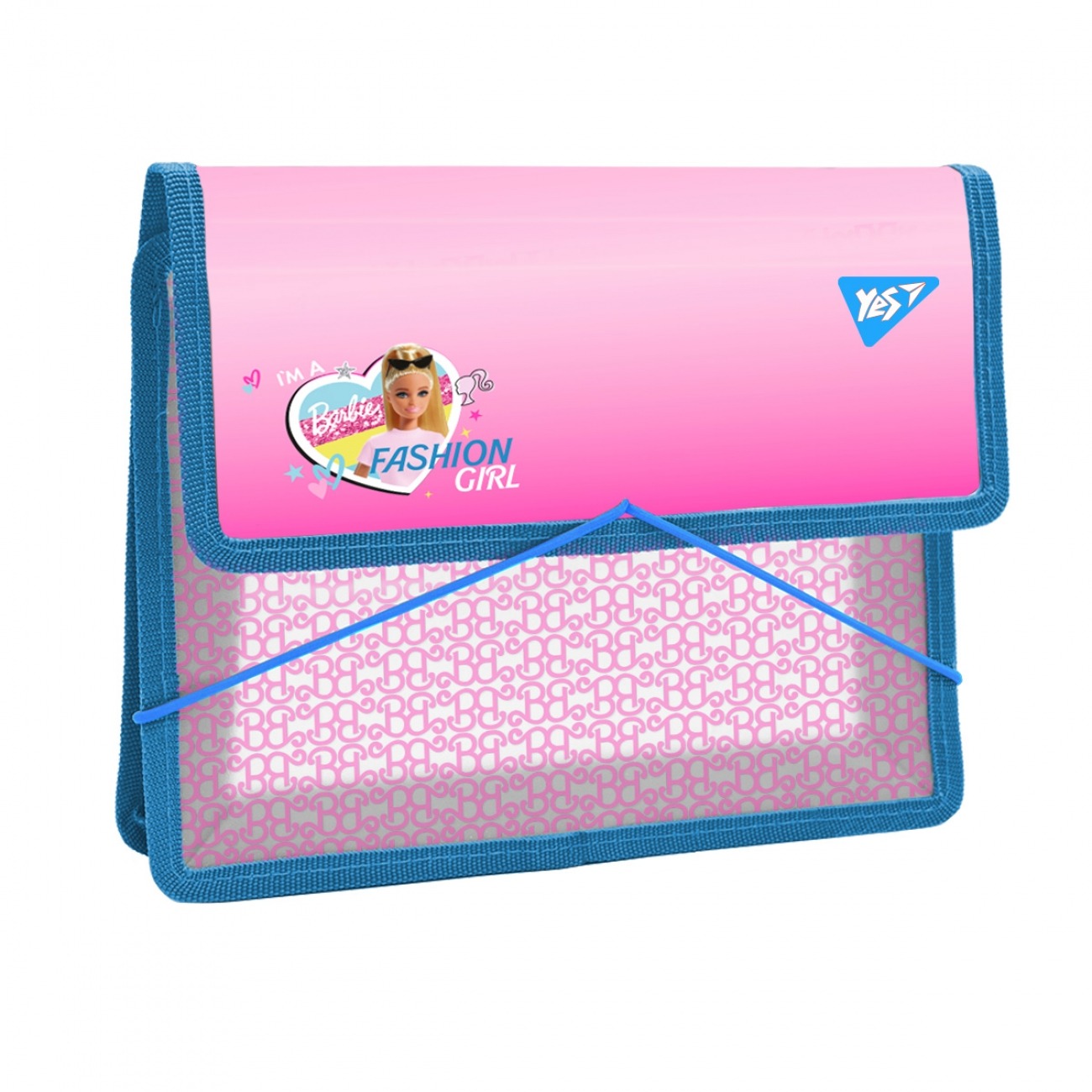 Folder for notebooks pl. on rubber band B5 "Yes" /492211/ "Barbie" pink (1/24/96)