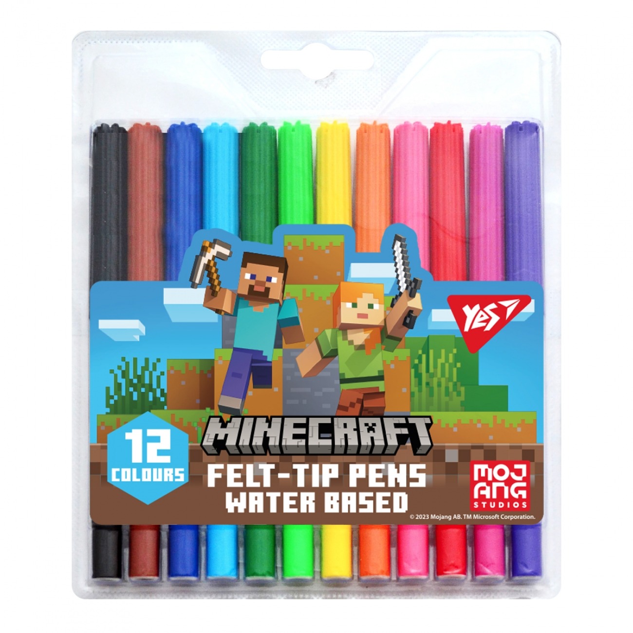 Felt-tip pens "YES" 12 pcs. /650544/ "Minecraft" (1/12/192)