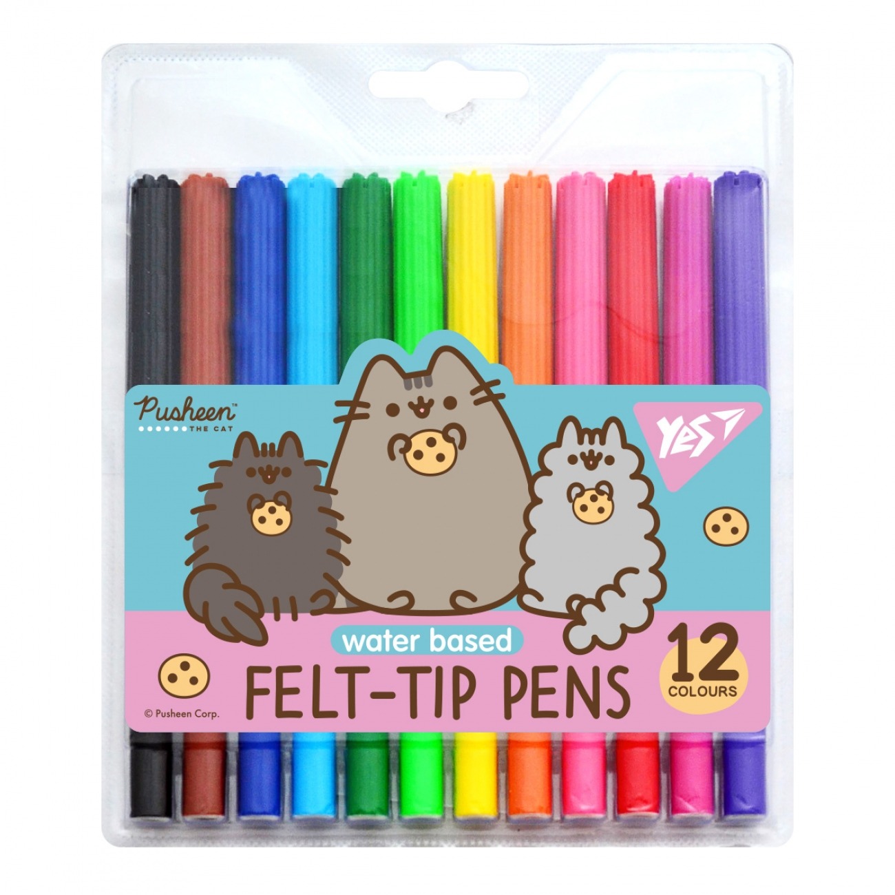 Felt-tip pens "YES" 12 pcs. /650545/ "Pusheen friends" (1/12/192)