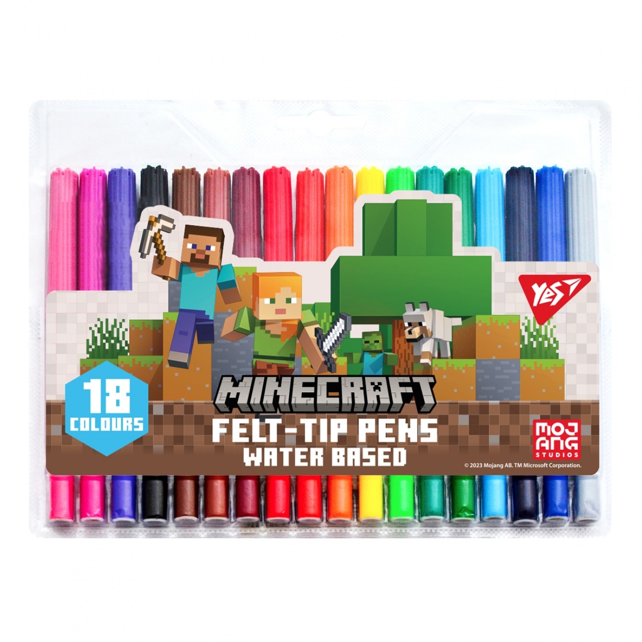 Felt-tip pens "YES" 18 pcs. /650549/ "Minecraft" (1/12/144)