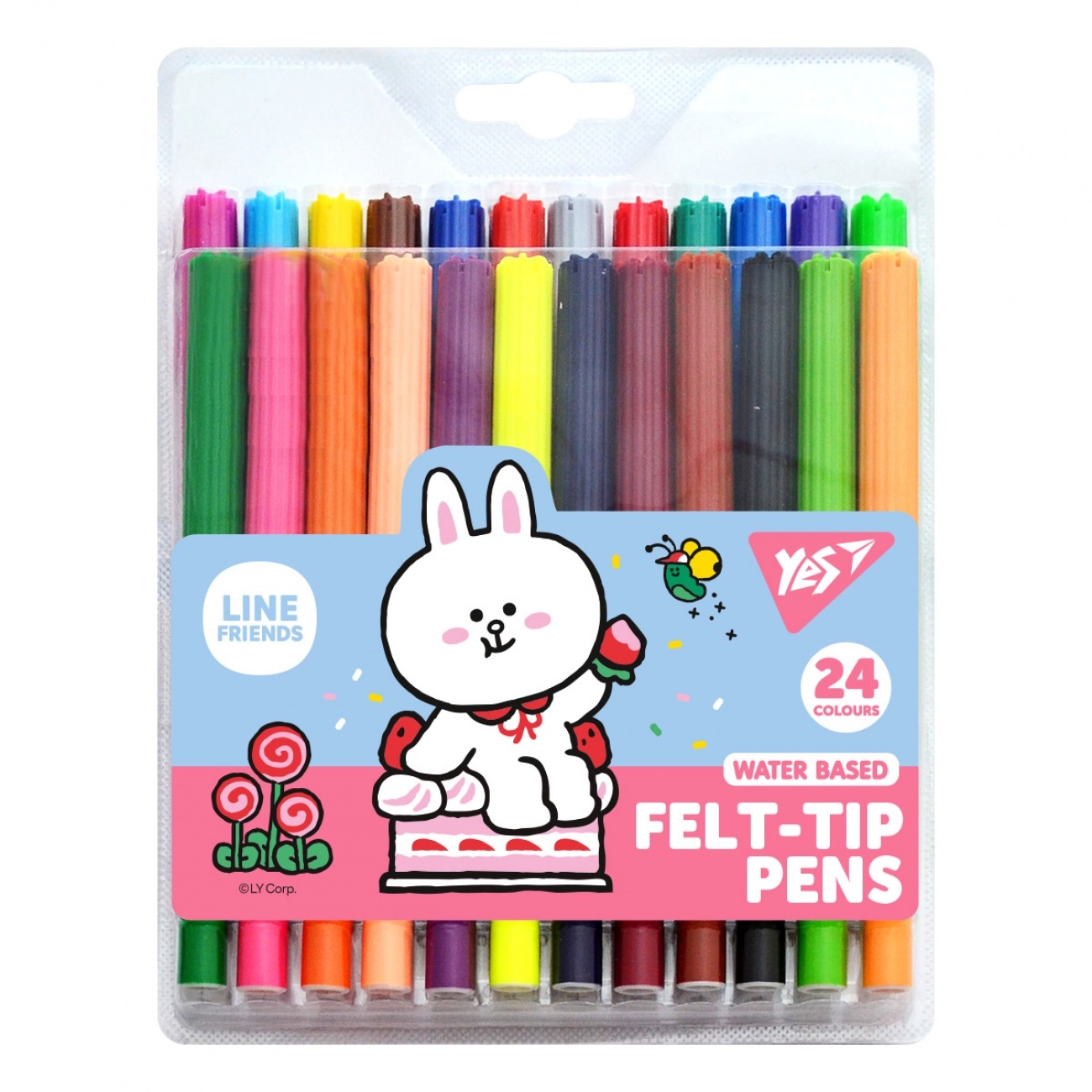 Felt-tip pens "YES" 24 pcs. /650556/ "Line Friends" (1/12/96)