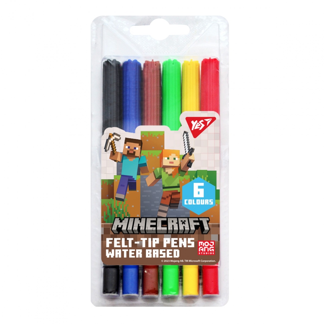 "YES" felt-tip pens 6 pcs. /650539/ "Minecraft" (1/24/384)