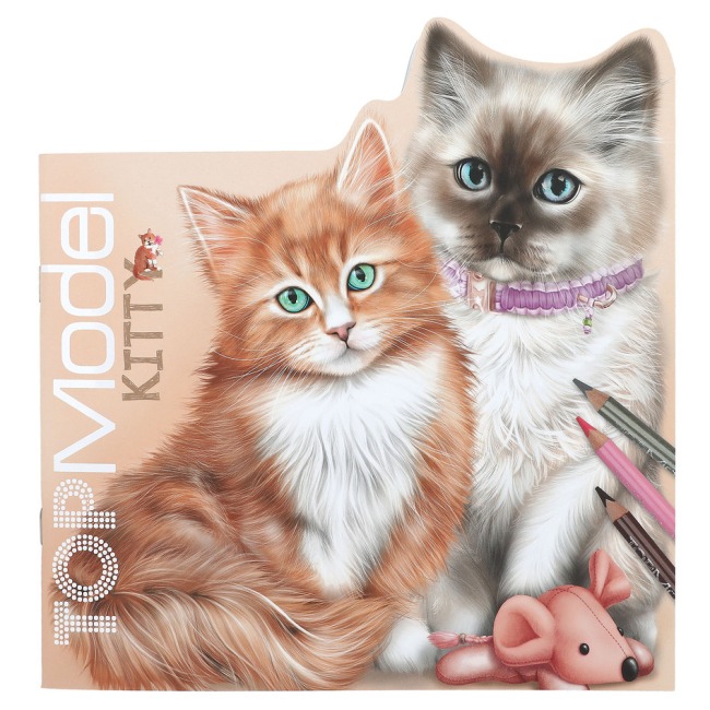 Coloring album 21*22 ​​cm/12 sheets. /2603-1/ "TopModel Kittens" + stickers 2 sheets. (1/36)