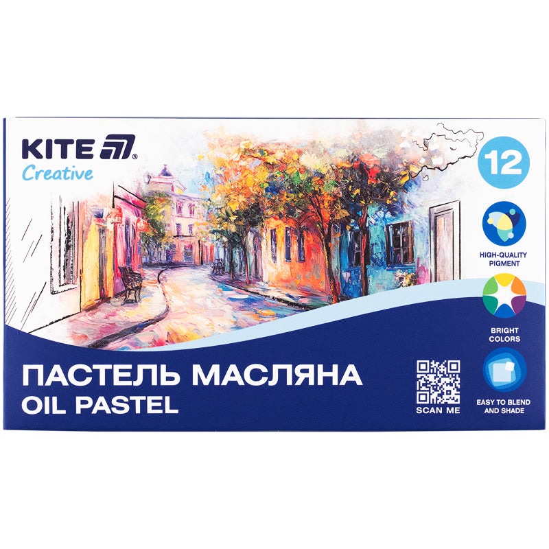 Пастель масляна "KITE" /K-200-12/ 12 кол. "Creative" (1/12/72)
