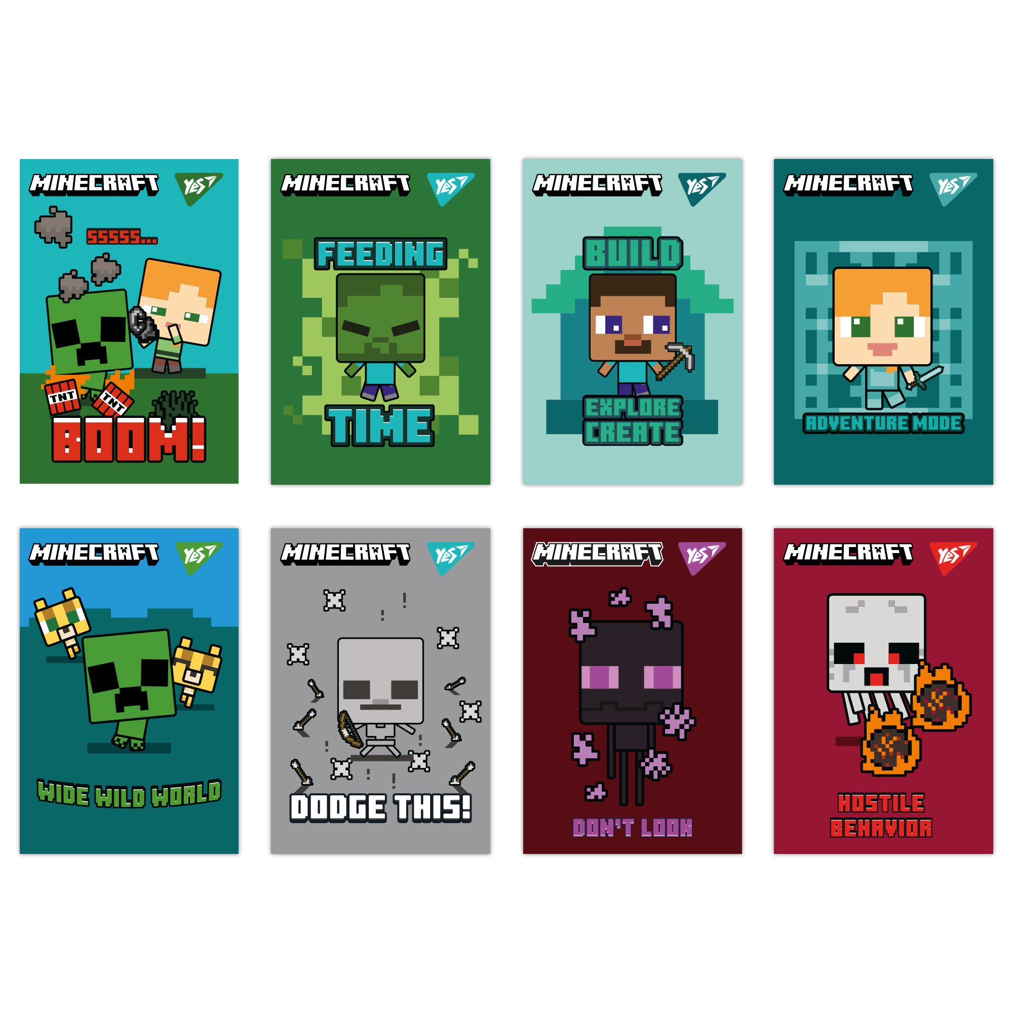 Блокнот А7/48 # склейка "YES" /152110/ Minecraft (1/40/320)