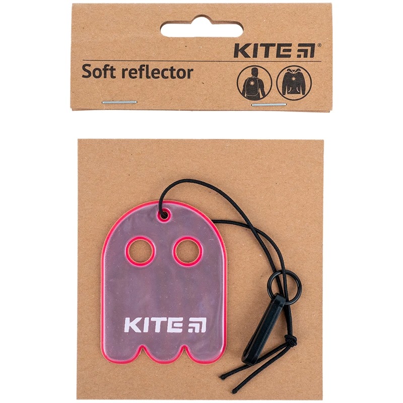 Keychain-pendant soft reflective figure "Kite" /K23-111-2/ pink (1/24)