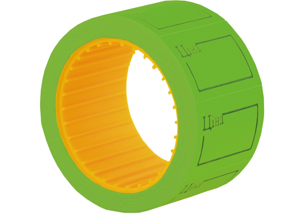 Rectangular price tag "Economix" /E21306-04/ 30x20 mm, "Price" 200 pcs/roll, green (10/300)