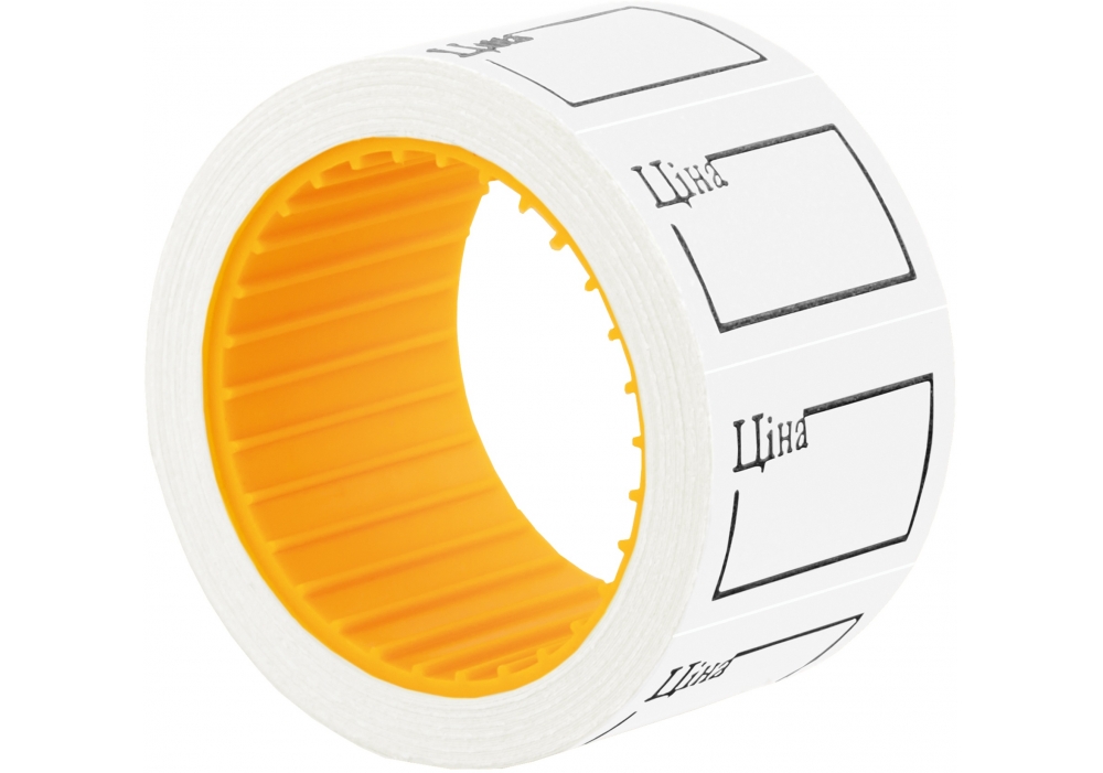 Rectangular price tag "Economix" /E21306-14/ 30x20 mm, "Price" 200 pcs/roll, white (10/300)