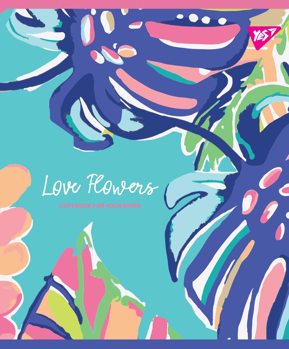 Student's notebook "YES" 18 sheets # /764261/ "BEAUTIFUL" mat. VDL+soft-touch+glitter (10/200)