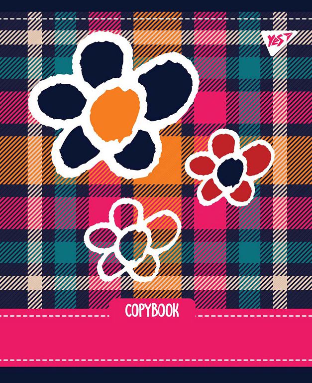 Student's notebook "YES" 18 sheets # /765196/ "Tartan fun" optional hybrid varnish (10/200)