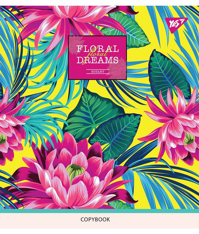Student's notebook "YES" 18 sheets # /765197/ "Tropical paradise" neon+soft-touch (10/200)