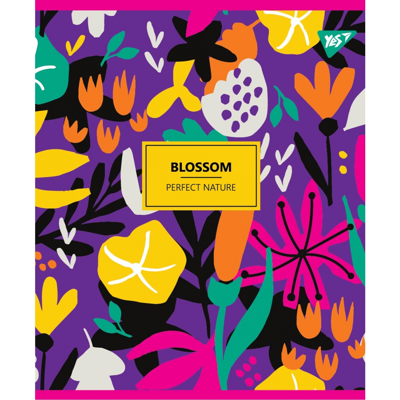 Student's notebook "YES" 24 sheets # /764293/ "BLOSSOM" neon+soft-touch (10/160)