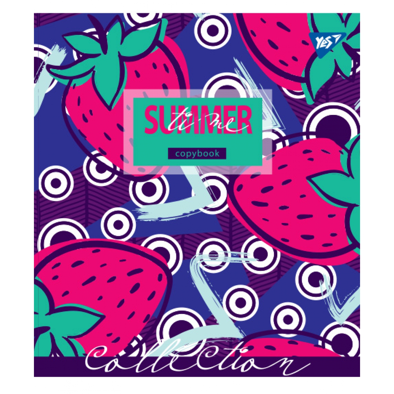 Student's notebook "YES" 24 sheets # /764292/ "SUMMER" neon+soft-touch (10/160)