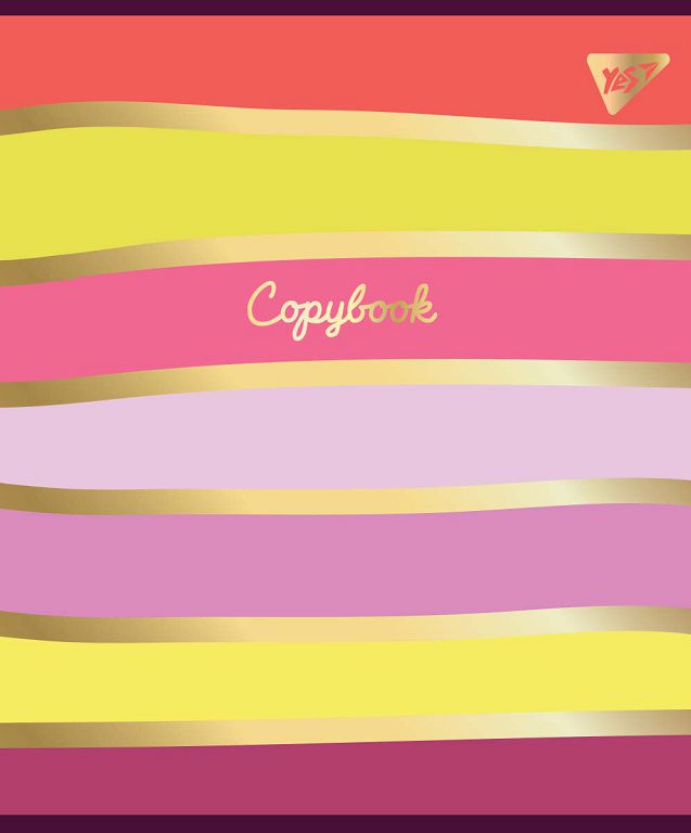 Student's notebook "YES" 24 sheets # /765222/ "Be luxurious" soft-touch + gold foil (10/160)