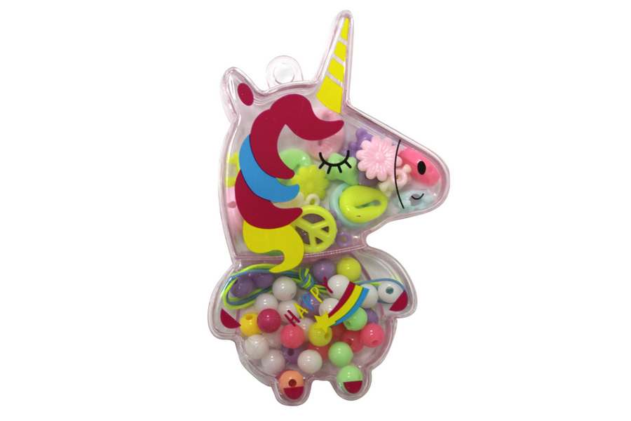Set for creativity "WB"/LD6501-1/ "Beads in a plastic box Unicorn" mix (24)
