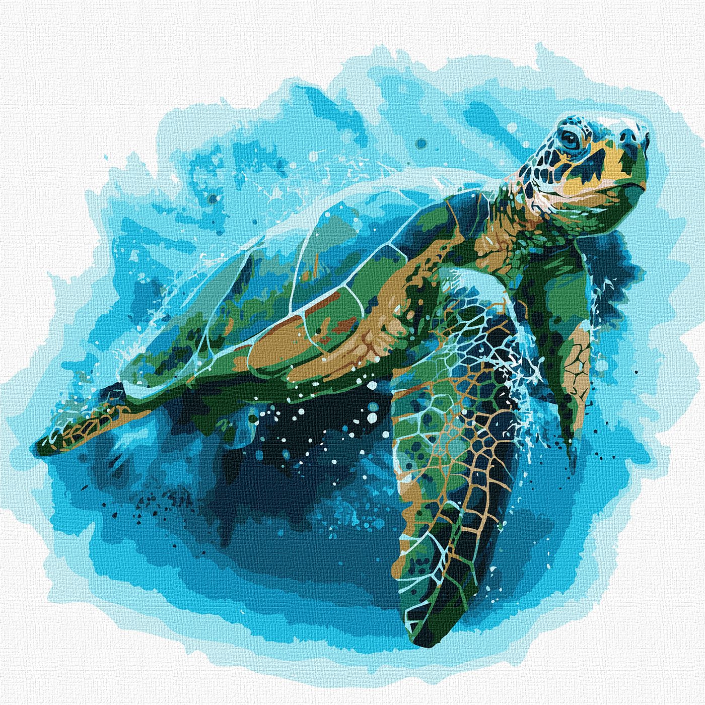 Painting by numbers "Ideyka" /KHO4271/ "Blue turtle" 50*50cm