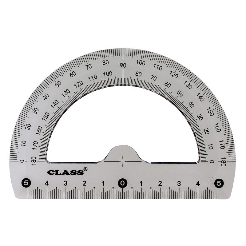 Protractor "CLASS" /9027/ 180 degrees*100 mm layer. transparent (1/24/288)