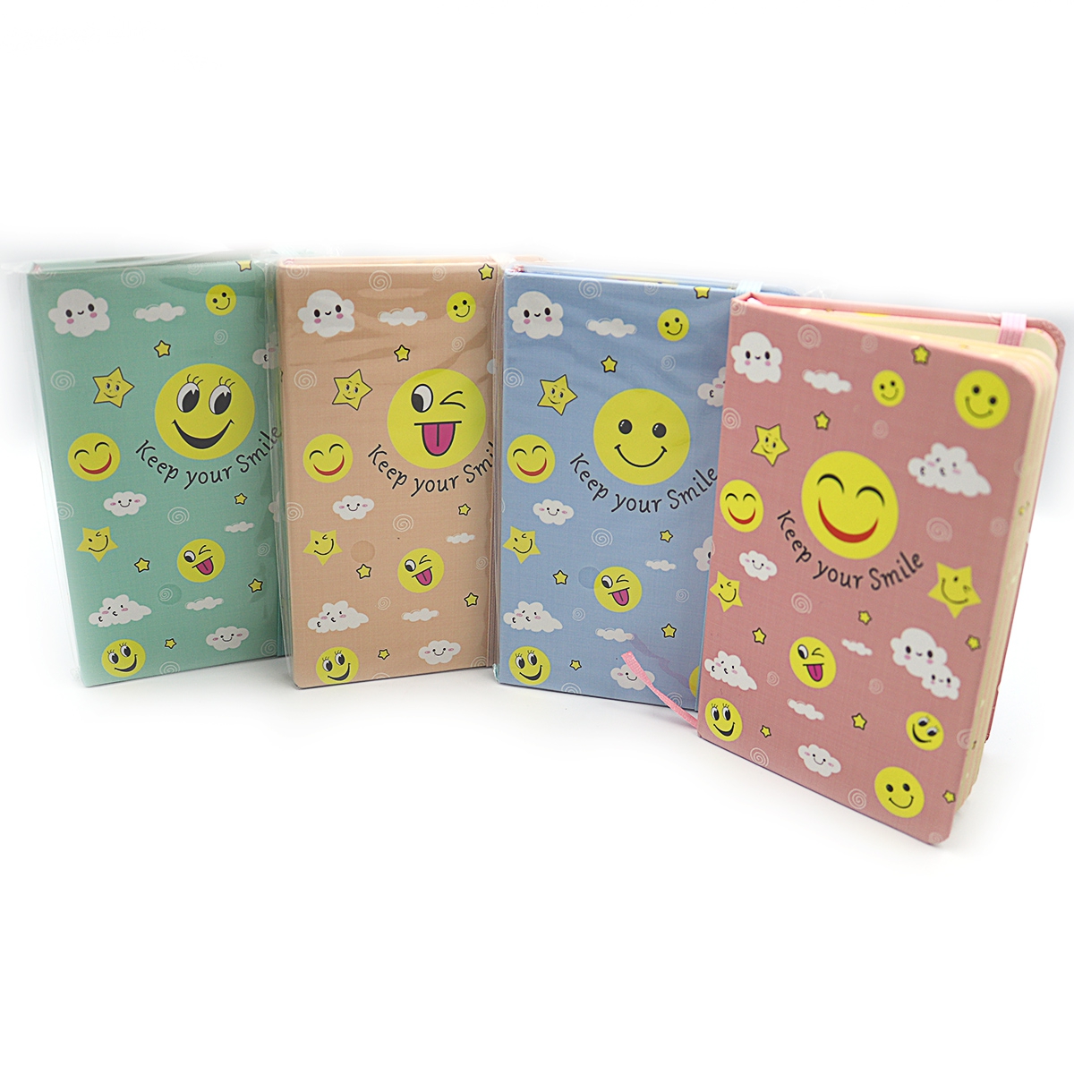 A6 eraser notebook "JO" /3782-28L / "Smiley" (1/24)