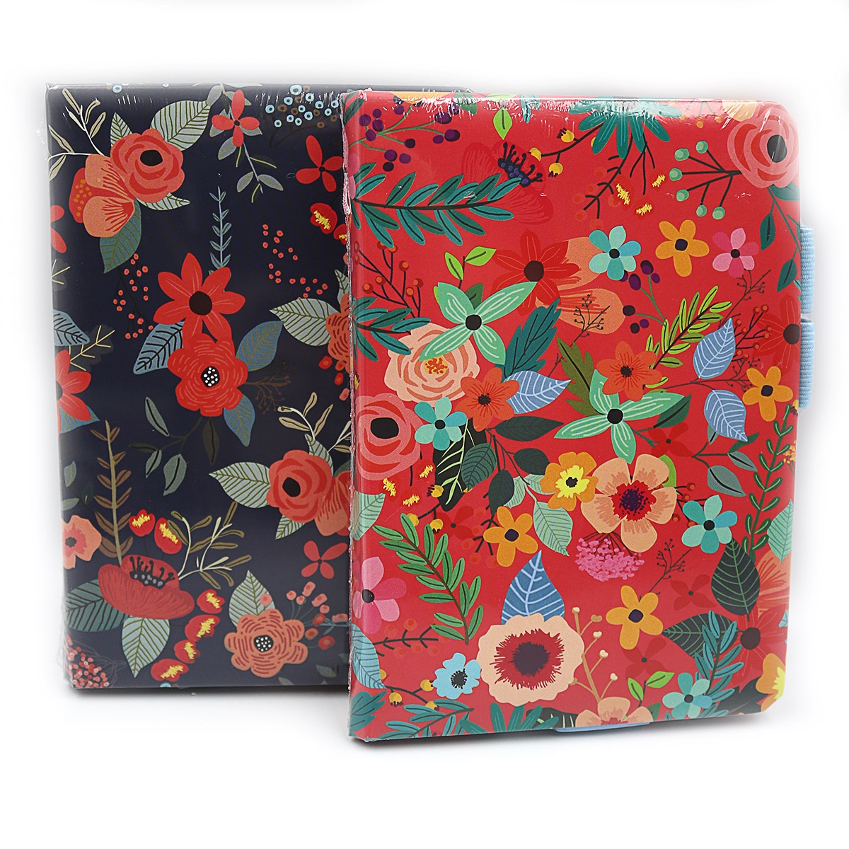 A6 rubber notebook "JO" /6701-3 / "Flowers" (1/24)
