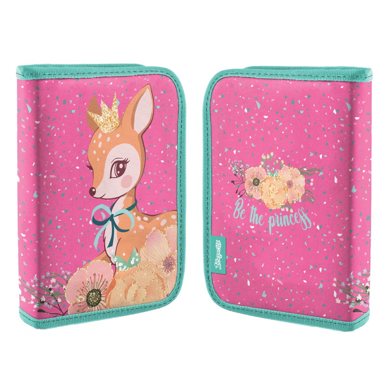 Hard pencil case "1B" /532903/ 1 compartment. 2 branches HP-04 "Forest princesses", pink (1/48)
