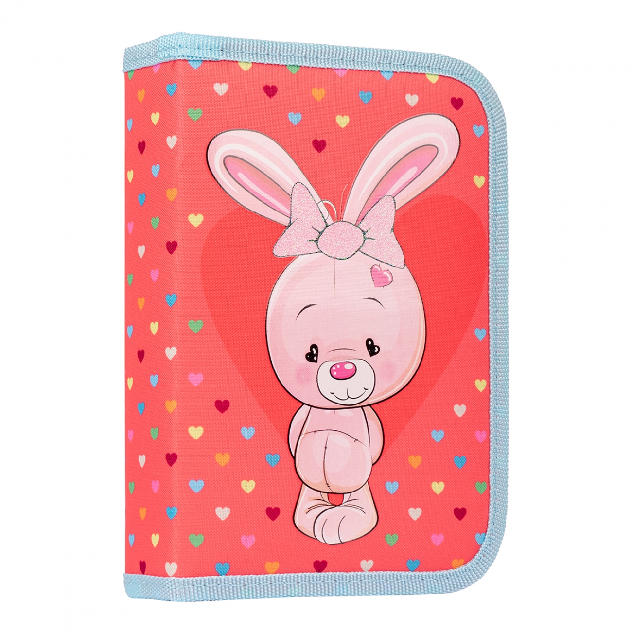 Hard pencil case "1B" /532904/ 1 compartment. 2 branches HP-04 "Pretty", coral (1/48)