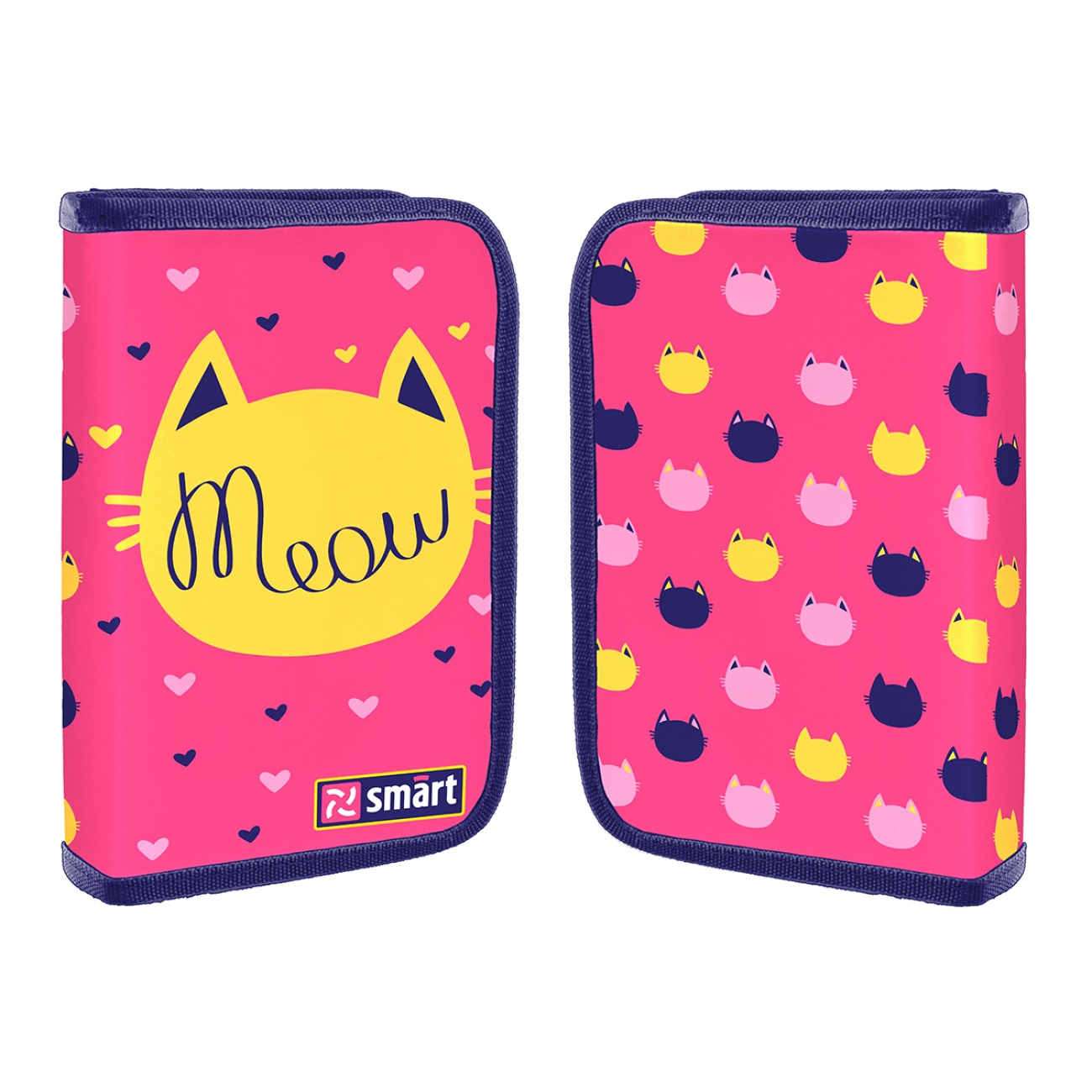 Hard pencil case "Smart" /533282/ 1 compartment. 2 branches HP-04 Meow (1/50)