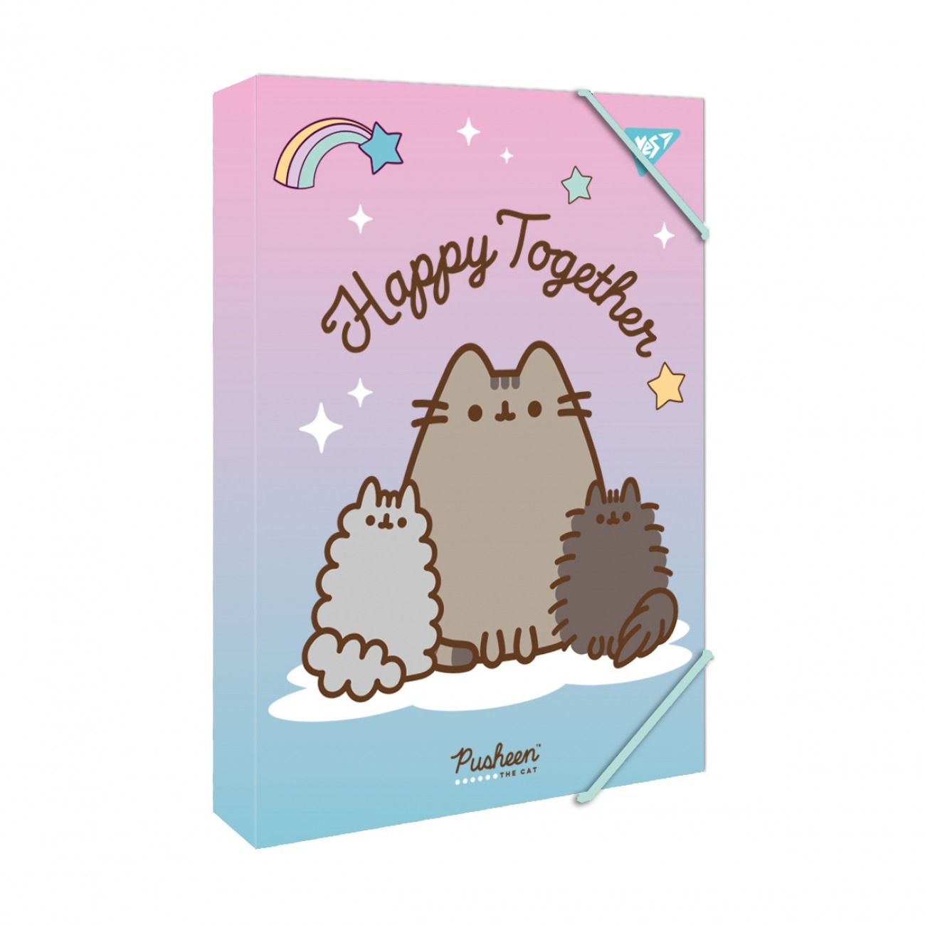Папка для праці картон на гумці А4 "YES" /500236/ "Pusheen" (1/20)