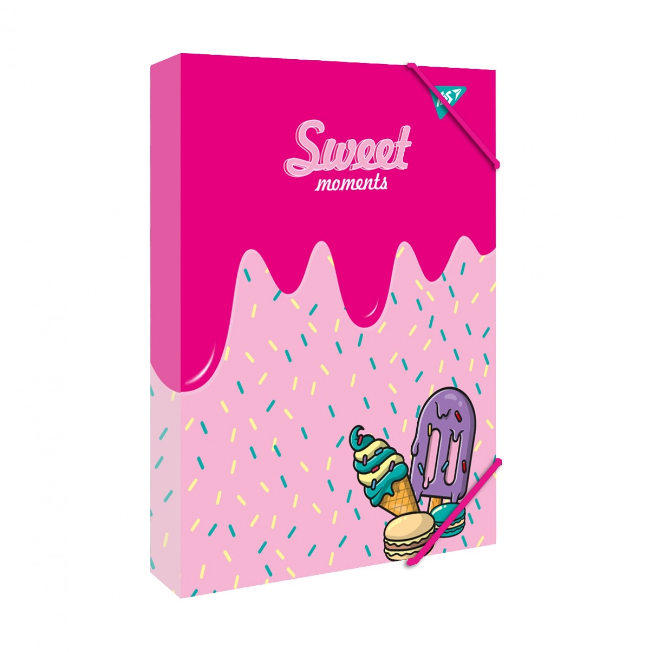 Папка для праці картон на гумці А4 "YES" /500237/ "Sweet Cream" (1/20)