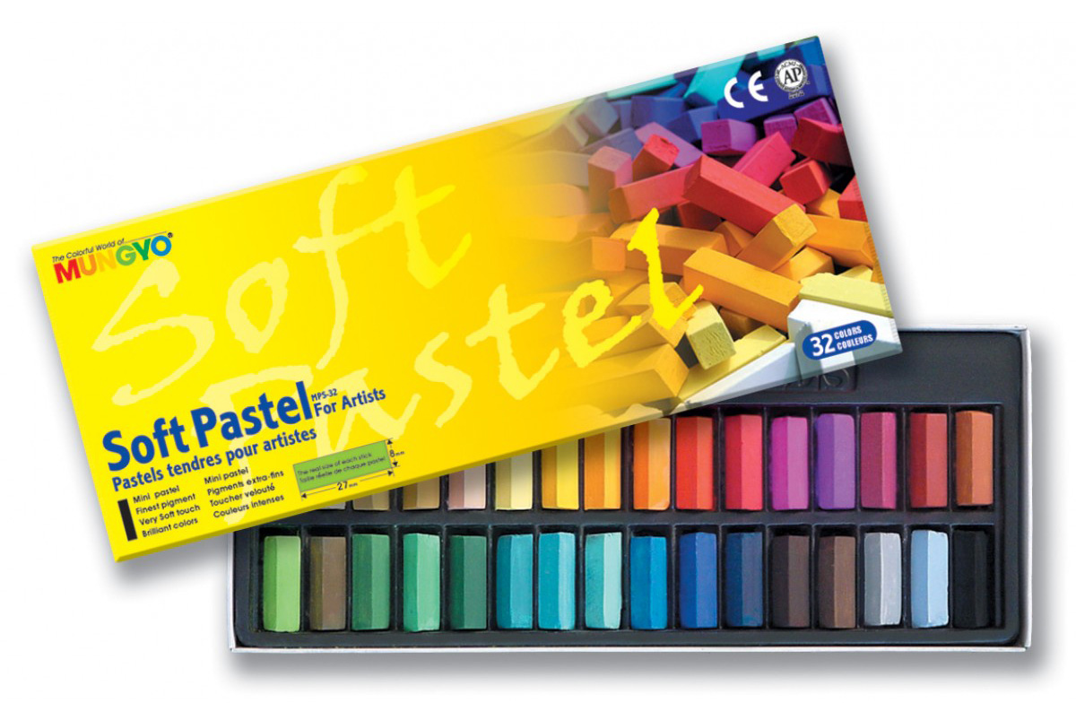 Pastel dry prof. 1/2 soft "Mungyo" /MPS-32/ 32 col. "Soft Pastel" quad./015/
