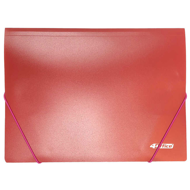 A4 rubber folder "4OFFICE" /4-244-01/214 Red (1/30/120)