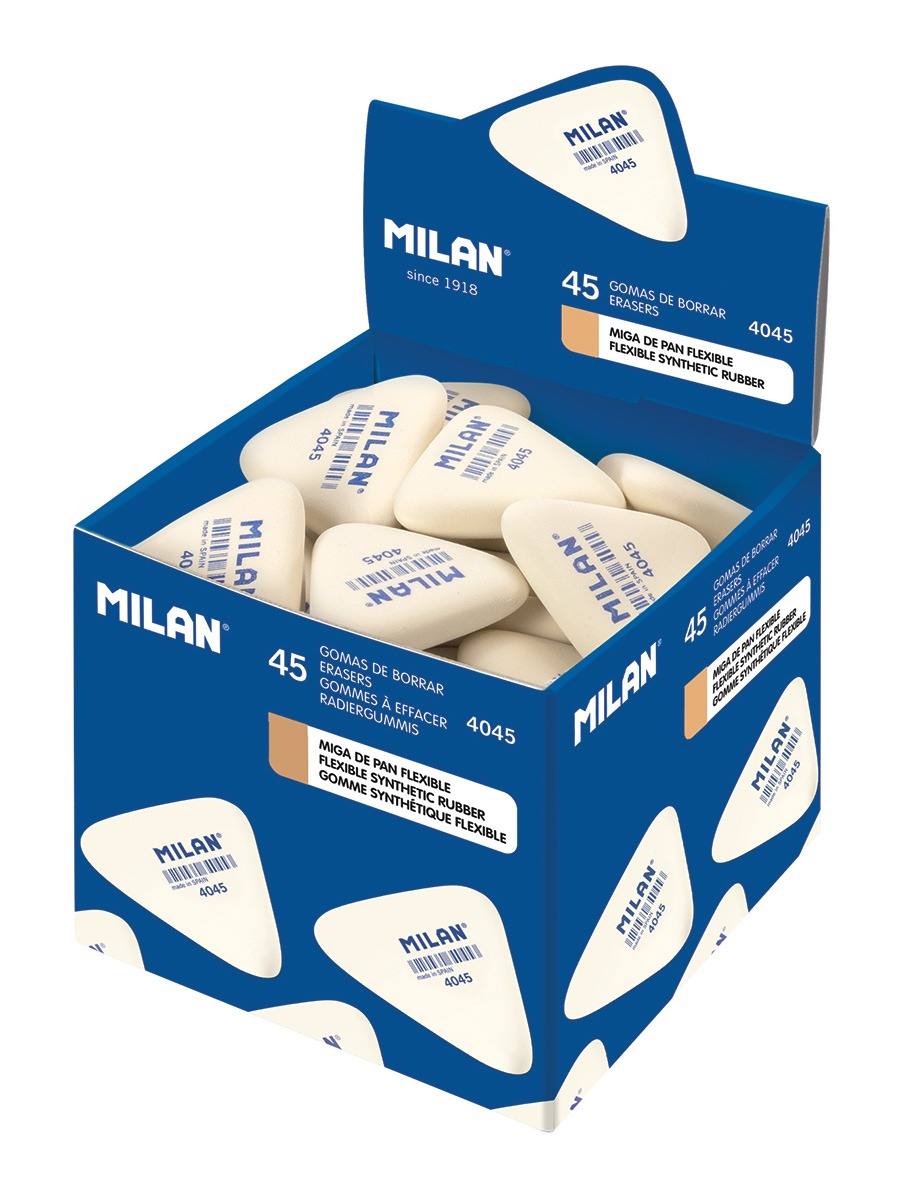 Гумка "MILAN" /CMM4045/ трикутна біла  3,9*3,4*0,9см, картонна упаковка (45/180)