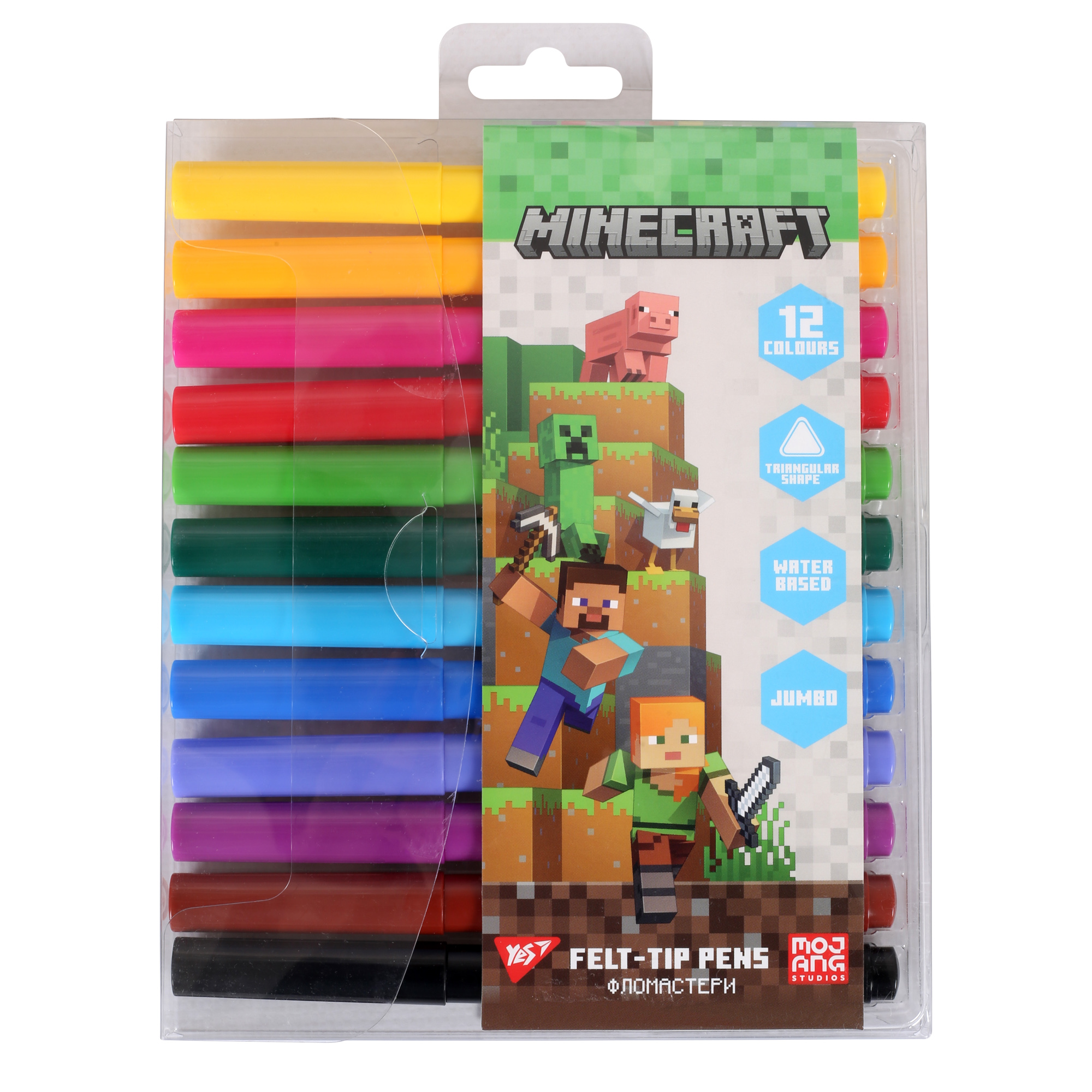 Felt-tip pens "YES" 12 pcs. /650590/ "Minecraft" (1/12/72)