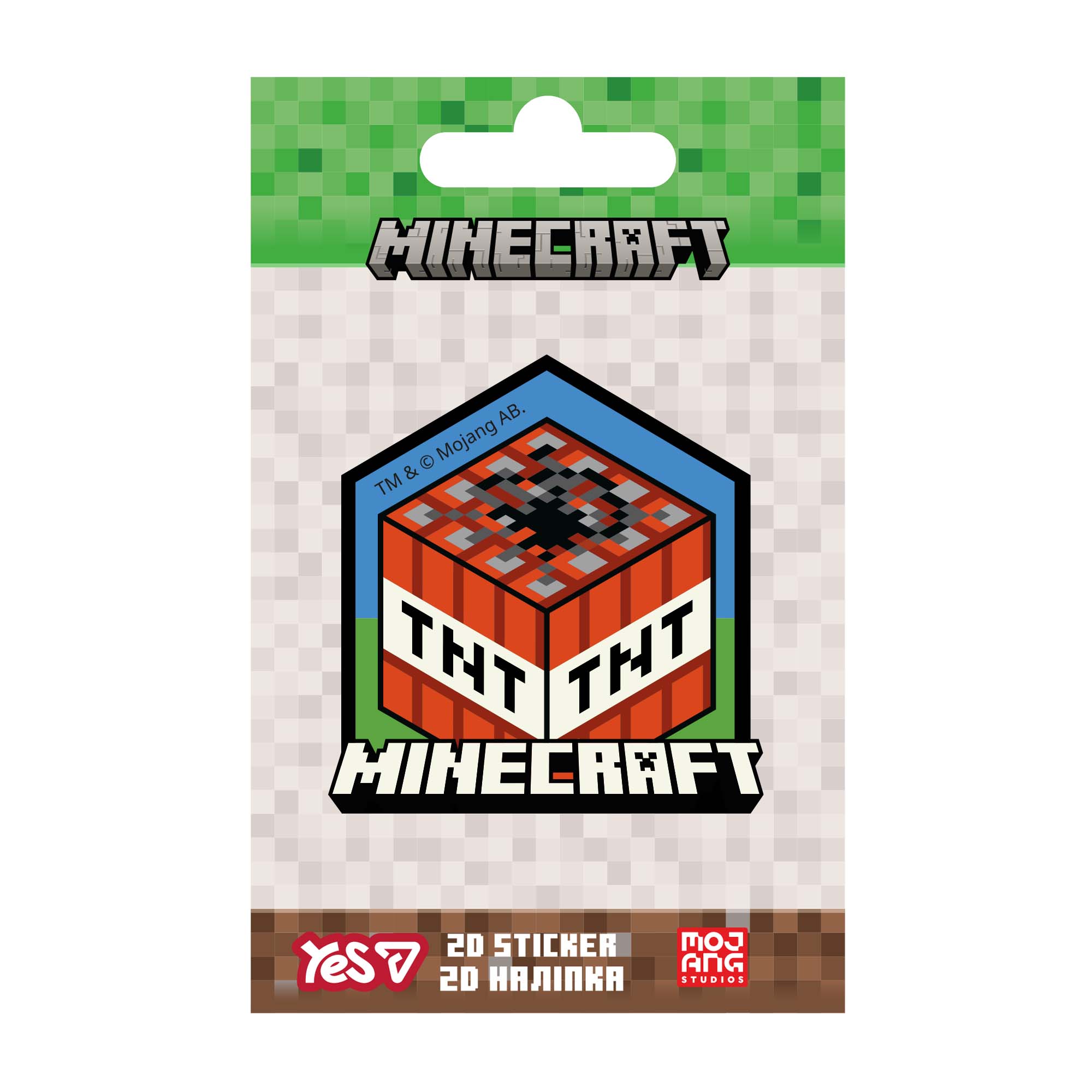 Наліпка "YES" /708508/ 2D "Minecraft.TNT" (1/10/100)