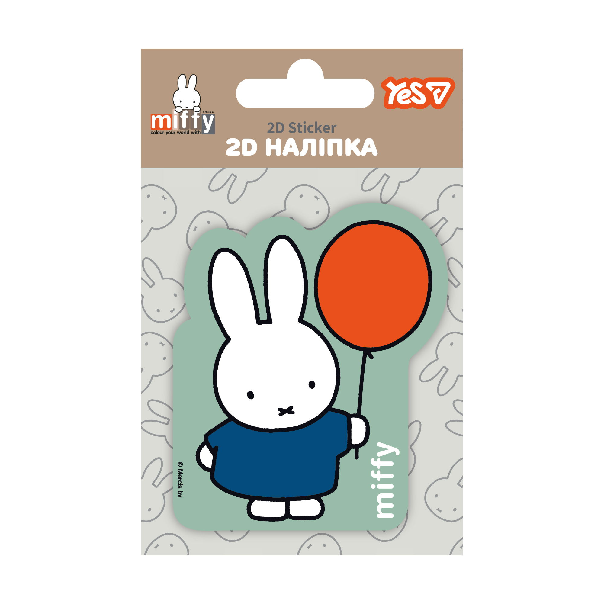 Наліпка "YES" /708525/ 2D "Miffy Balloon" (1/10/100)