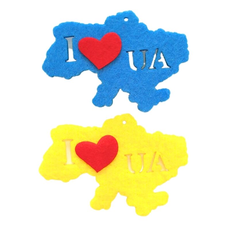 Blank "Diamond pens" /120759/ "Map of Ukraine "I love UA", 8.5 cm, 12 pcs in a pack