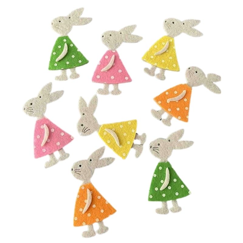 Blank "Diamond handles" /120698/ "Rabbit in a dress" 8 cm, 20 pcs in a pack