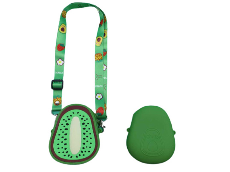 Children's bag silicon. /811-11/ "Kiwi" 11*10cm, long handle (12)