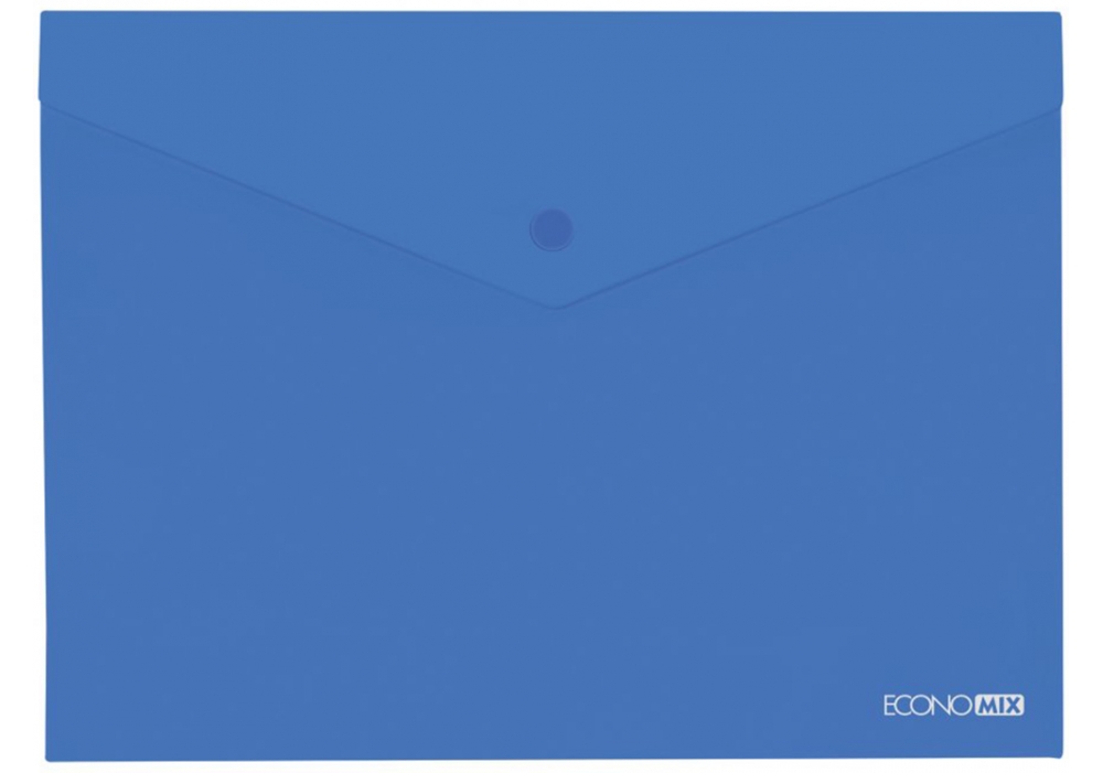 Button-envelope folder B5 "ECONOMIX" /E31302-02/ 180 μm, texture "gloss", blue (12/180)