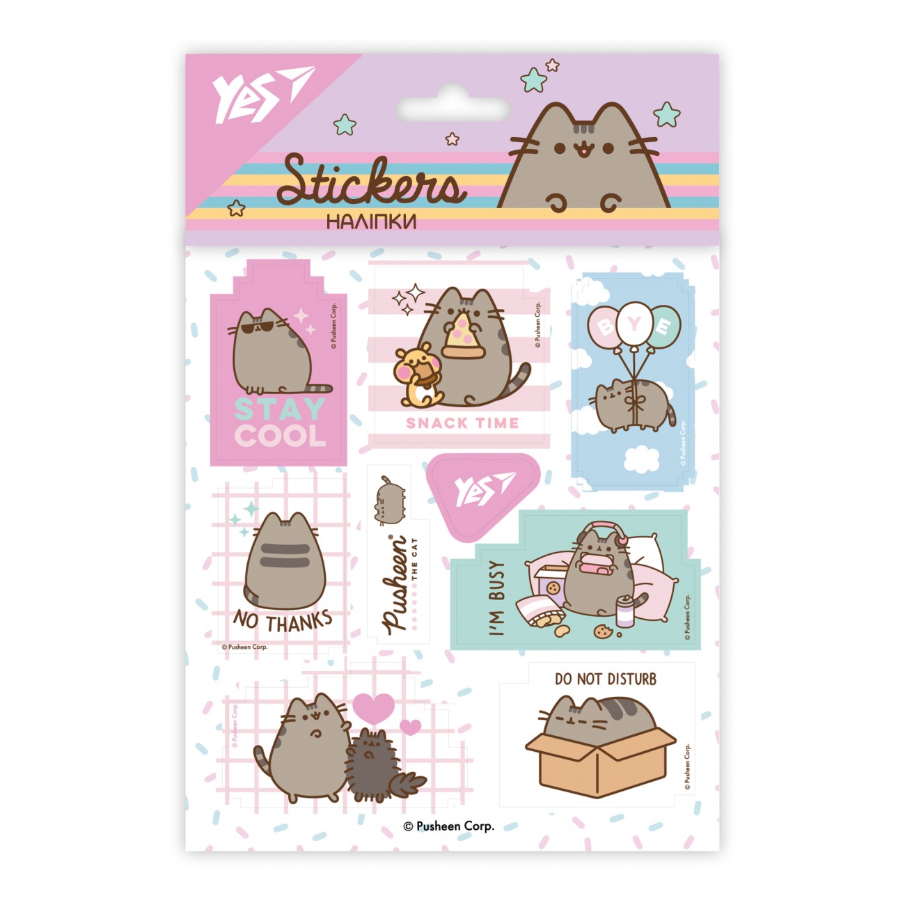 Stickers "YES" /954924/ "Pusheen" (1/100)