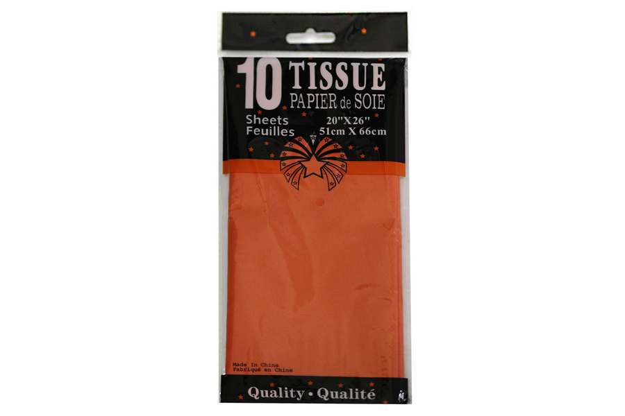 Colored paper "WB" TISSUE /CQ303 P-1655/ ORANGE 50*66cm 10 sheets, 14g (1/500)