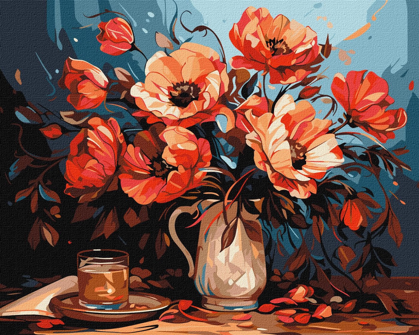 Painting by numbers "Ideyka" /KHO5679/ "Colorful poppies" 40*50 cm