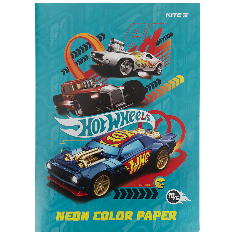 Colored paper "Kite" /HW21-252/ neon.A4/(10 sheets/5 rolls) "Hot Wheels" (1/50)