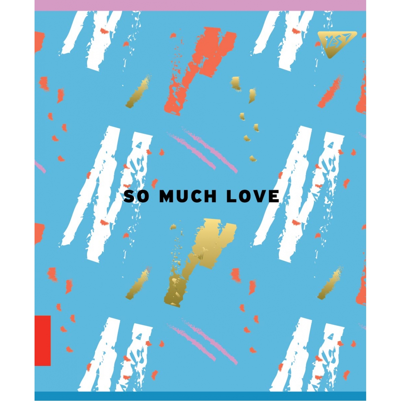 Student's notebook "YES" 48 sheets # /764365/ "BRUSH STROKE" mat. VDL+soft-touch+gold foil (5/100)