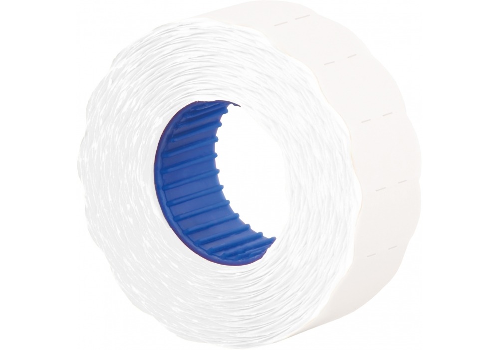 Shaped price tag "Economix" /E21303-14/ for gun E40707, 22x12 mm, 1000 pcs/roll, white (10/300)