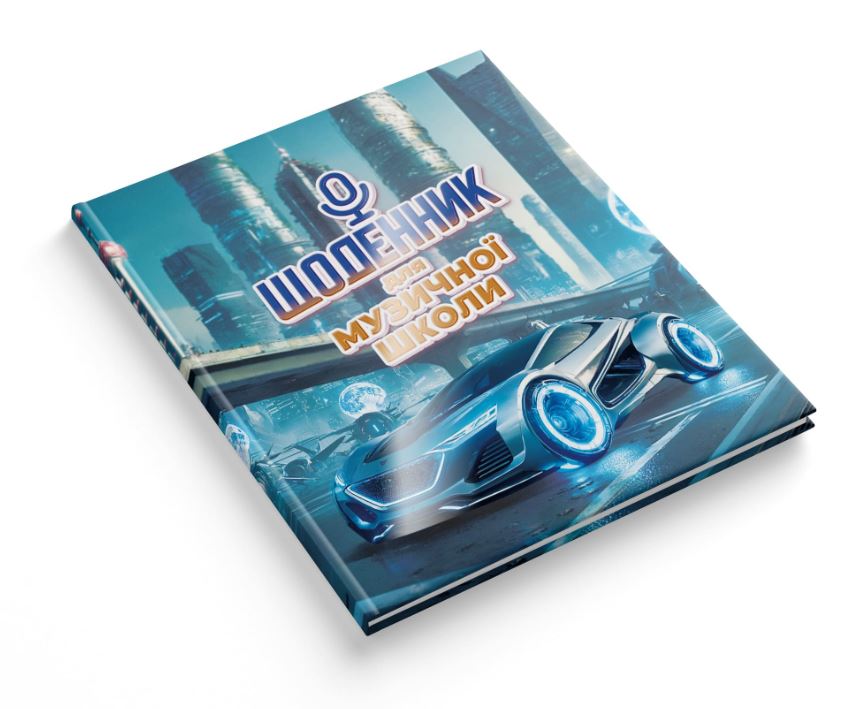 Diary for the music school "The Smartest" 2025 integrated cover/1В3317/ "Machine from the Future" (1/20)