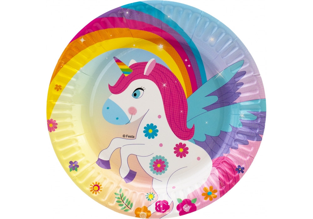 Set of plates "Maxi" /MX443145-7in/ "Unicorn" 6 pcs. D-17.78cm (1/24)