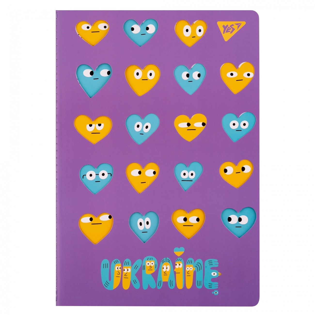 Notebook A4/40 # "YES" /681855/ cover with die cut "Stand with Ukraine" (1/20/40)