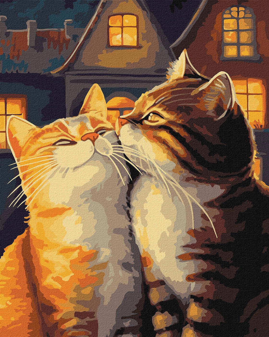 Painting by numbers "Ideyka" /KHO6526/ "Cats in love" 40*50 cm