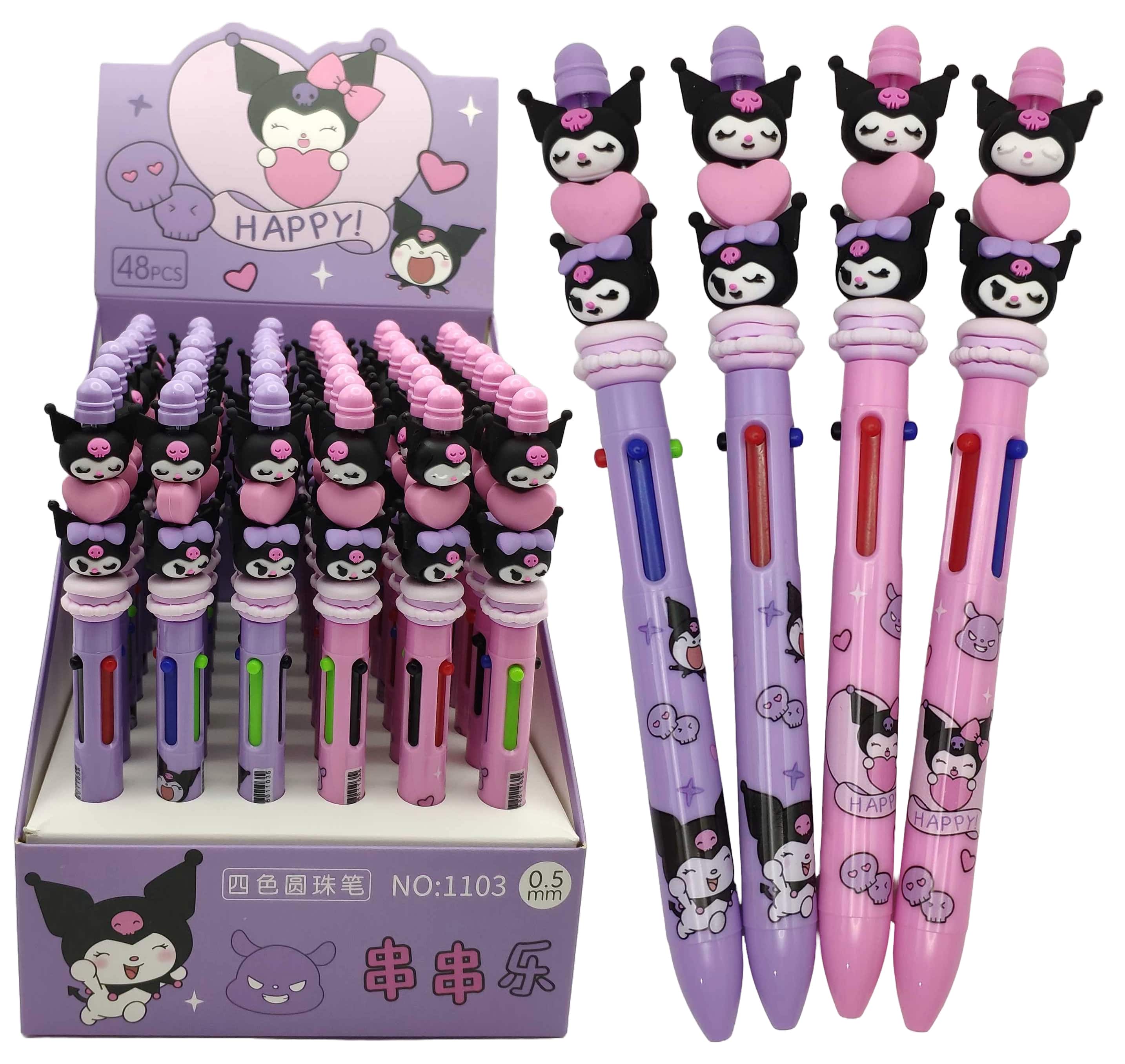 Ballpoint pen /1103/ 4-color rotating "Kuromi bunny of Kuromi hearts" (48)