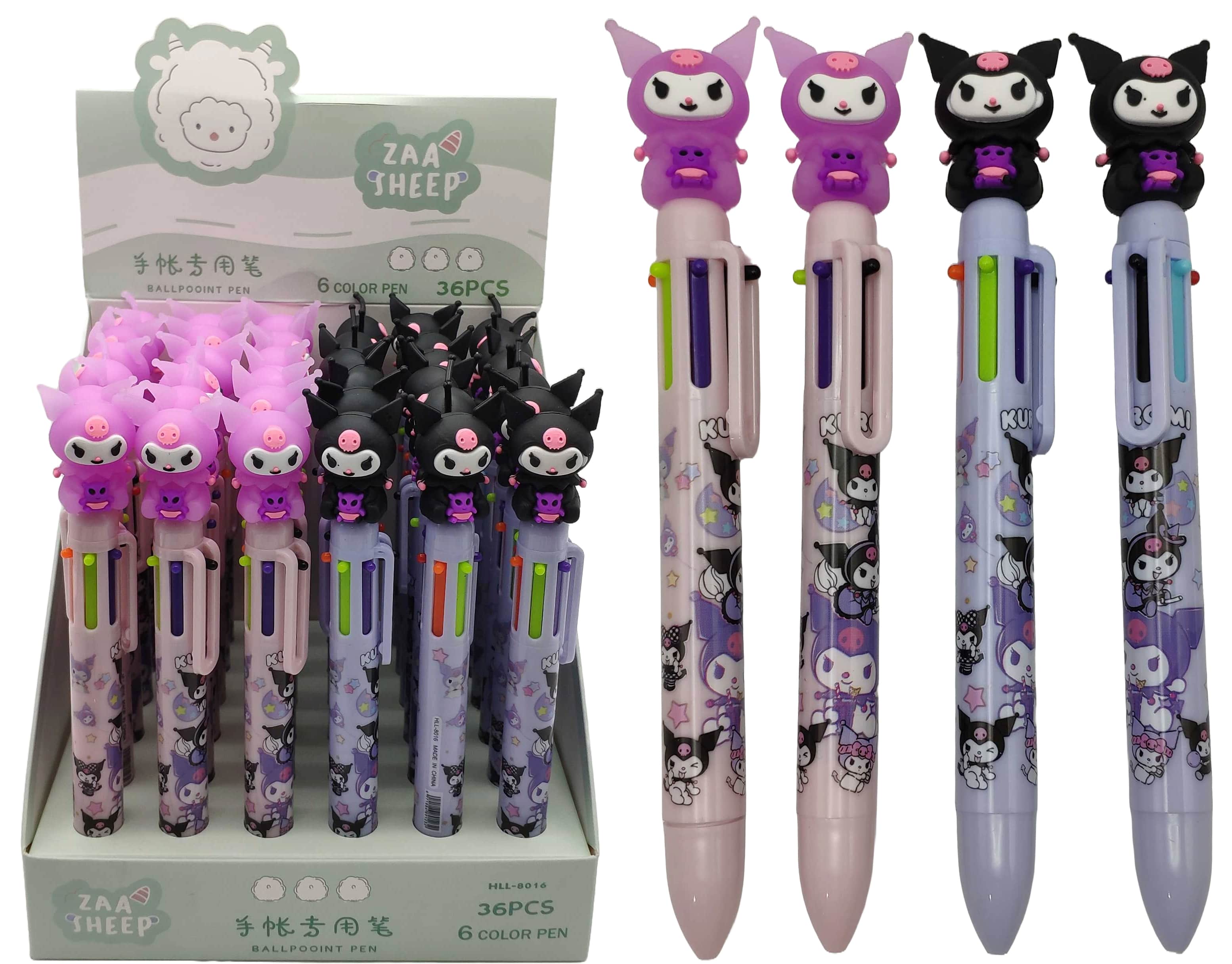 Ballpoint pen /8016-KU/ 6-color "Kuromi Bunny" (36)